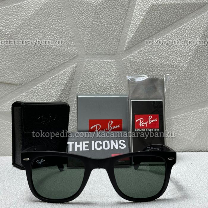 Kacamata Rayban Wayfarer Folding RB4105 601S 50 Black Doff Original