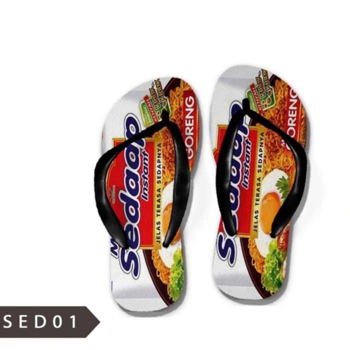 Sendal Jepit Motif Mie Instan