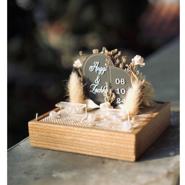 KOTAK CINCIN AKRILIK RUSTIC RING BOX RUSTIC BOX CINCIN RUSTIC