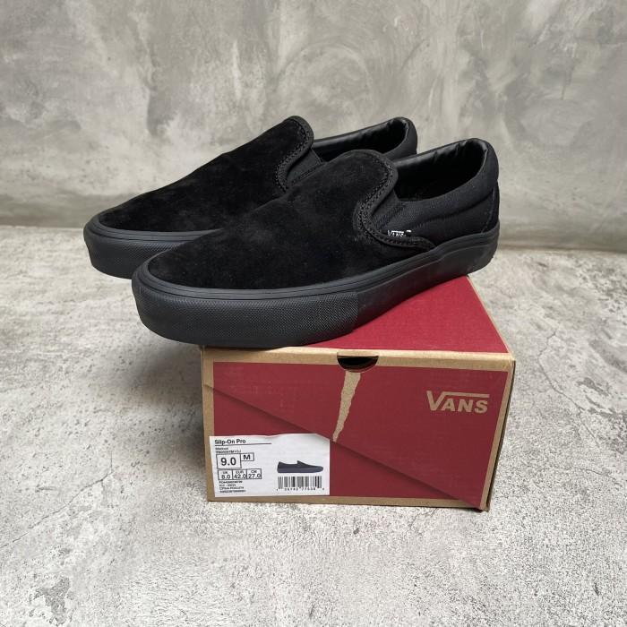 Vans Slip On Pro Blackout Original - Vans Slip On Pro Terlaris