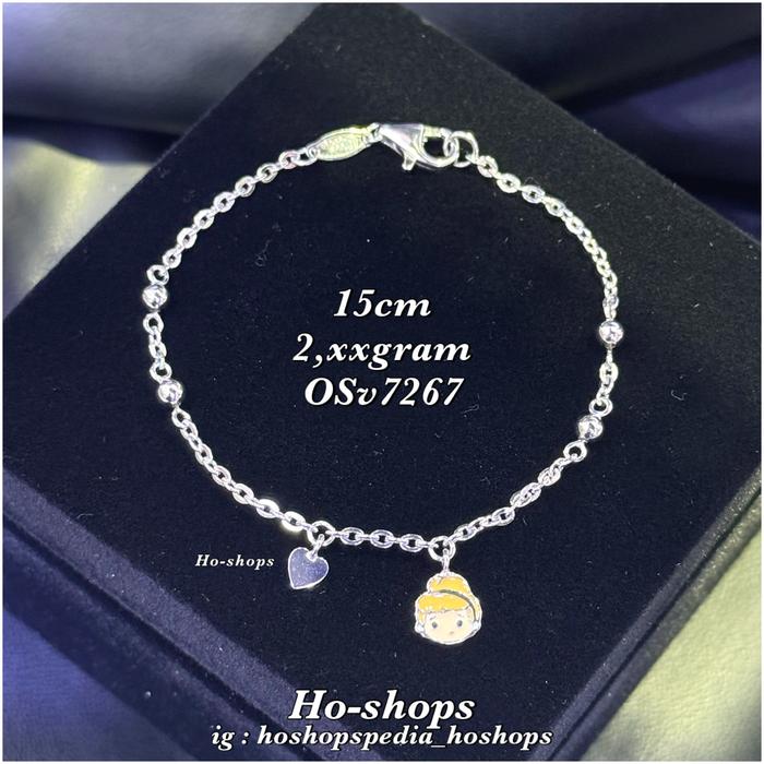 Gelang Anak Princess Mas Putih Kadar 750 Asli Emas