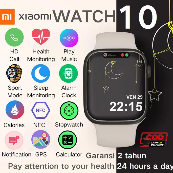 [100% Asli Baru COD] Xiaomi Mi Band S10 Max|. Layar AMOLED|Jam tangan pintar priaXiaomi Mi Band untu
