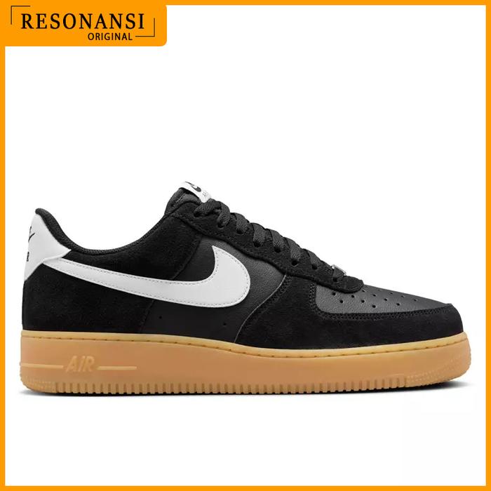 SEPATU PRIA TERBARU NIKE ORIGINAL SNEAKERS AIR FORCE 1 '07 LV8 HITAM-GUM
