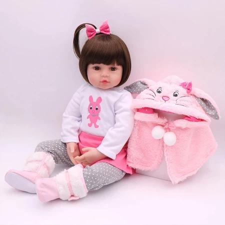 Reborn Baby Doll Toddler Real Soft Touch Maddie With Hand Drawing Hair Silikon Boneka Reborn Berkual