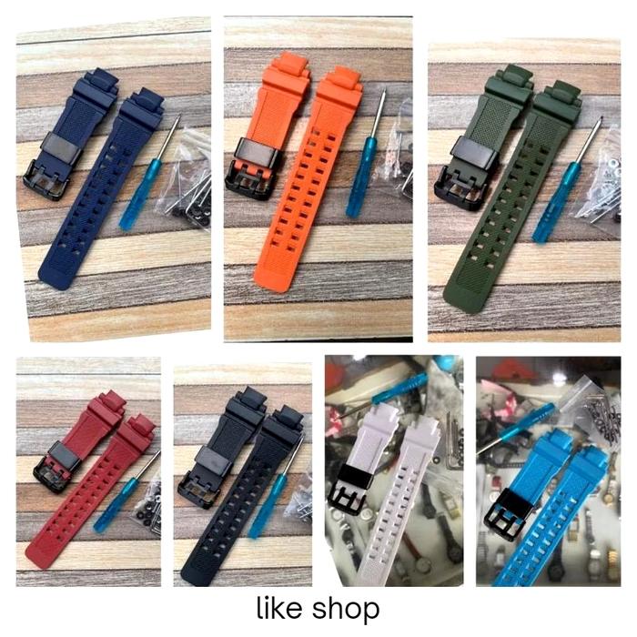 Tali strap jam tangan Casio G-Shock ga1000 ga-1000 GA 1000 GShock rubber obeng set NON original