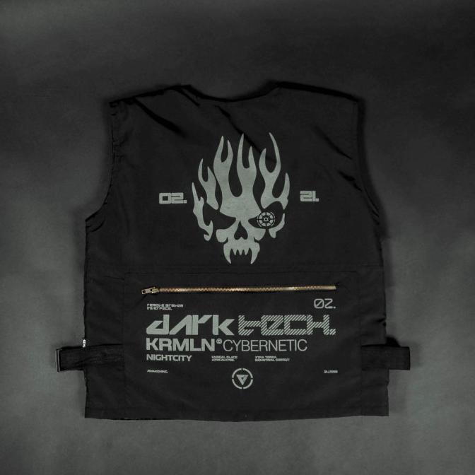 100% NEW KREMLIN VEST TACTICAL TECHWEAR HITAM - DARK TECH HAPPY SHOPING