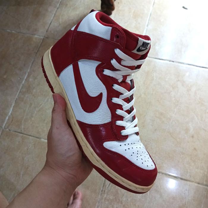Nike Dunk High White Varsity Red 2009 Original Authentic Vintage