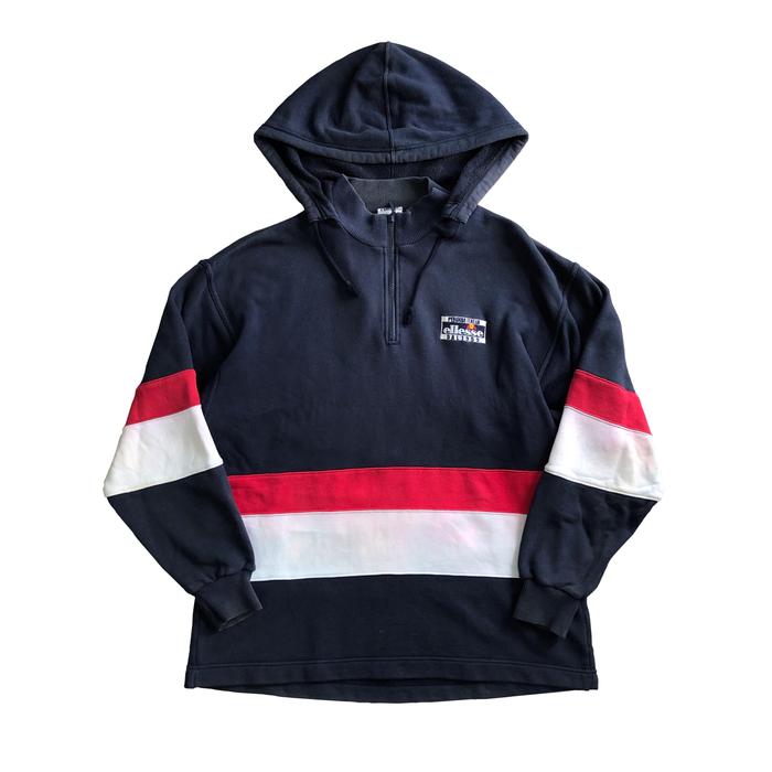 Vintage Half Zipper Hoodie Ellesse Tritone