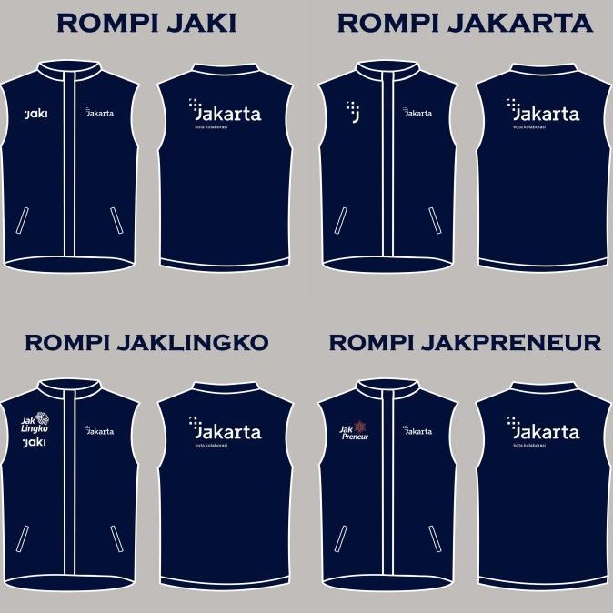 100% NEW ROMPI / VEST JAKARTA KOTA KOLABORASI WARNA U DONGKER/NAVY HAPPY SHOPING