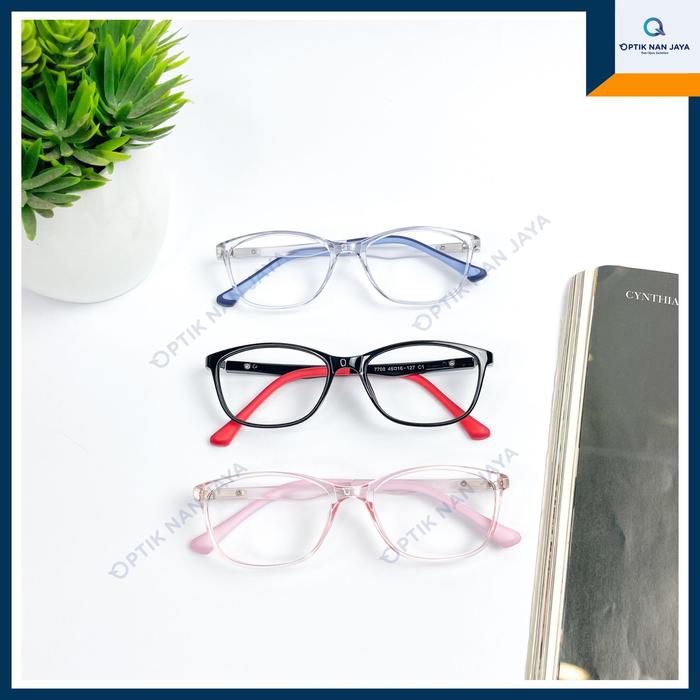 Kacamata Anak Anak Minus/Plus Anti Radiasi Photocromic Bluecromic Frame Kotak Pria Wanita VICTOR 770