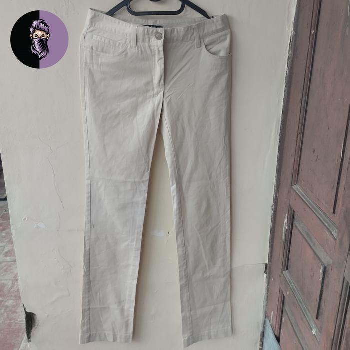 Celana Vintage Dolce & Gabbana Original Pria Wanita Panjang Katun Hitam Casual Baggy Basic Straight 