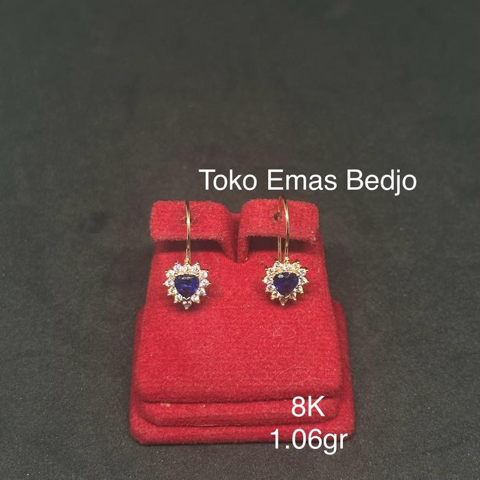 Anting Gantung Love Mata Biru 8K 1,06gr