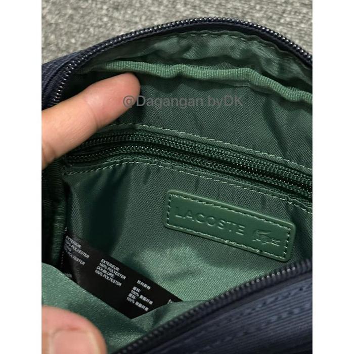 Tas Lacoste Slingbag Original 100% Biru Navy (Limited)