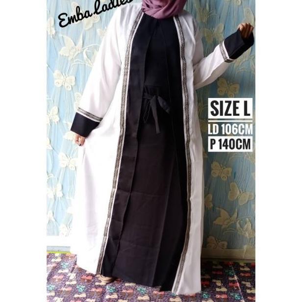 New Collection !!! Emba Ladies M L XL Gamis Khimar Jubah Syar'i lebaran dress muslimah wanita remaja
