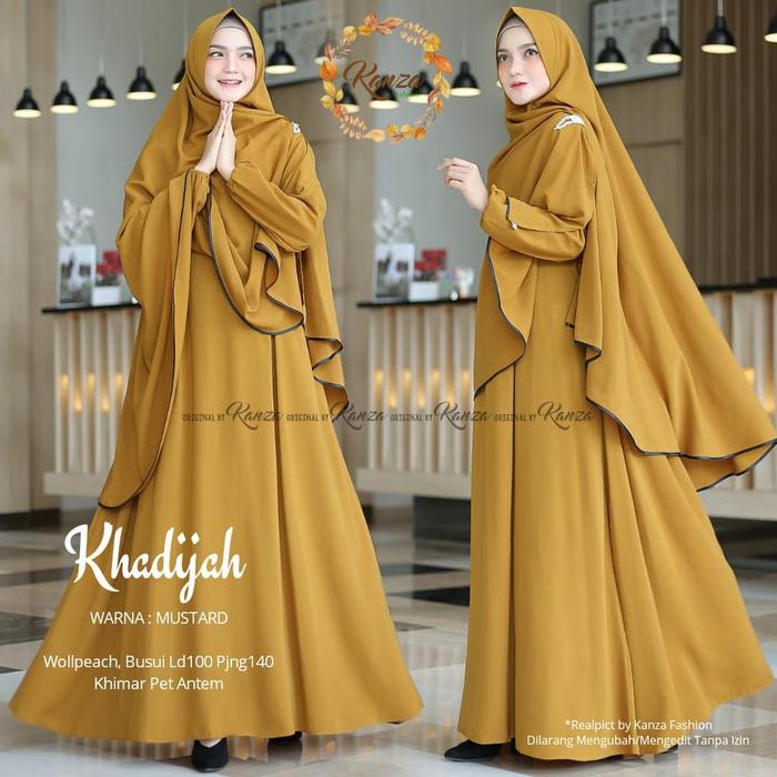 (--) Khadijah syari free hijab/gamis syari/