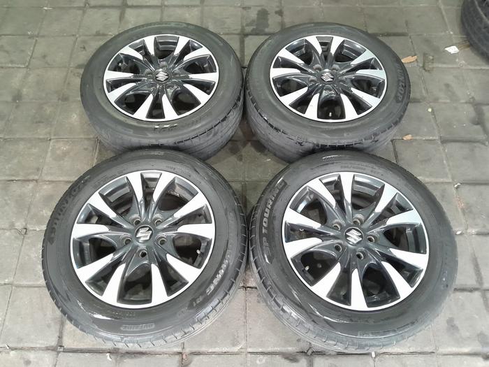 Velg Mobil Bekas Standar S-CROSS R16X6 5X114,3 ET50 BP + Ban Dunlop (2)(2020) 205 60 R16