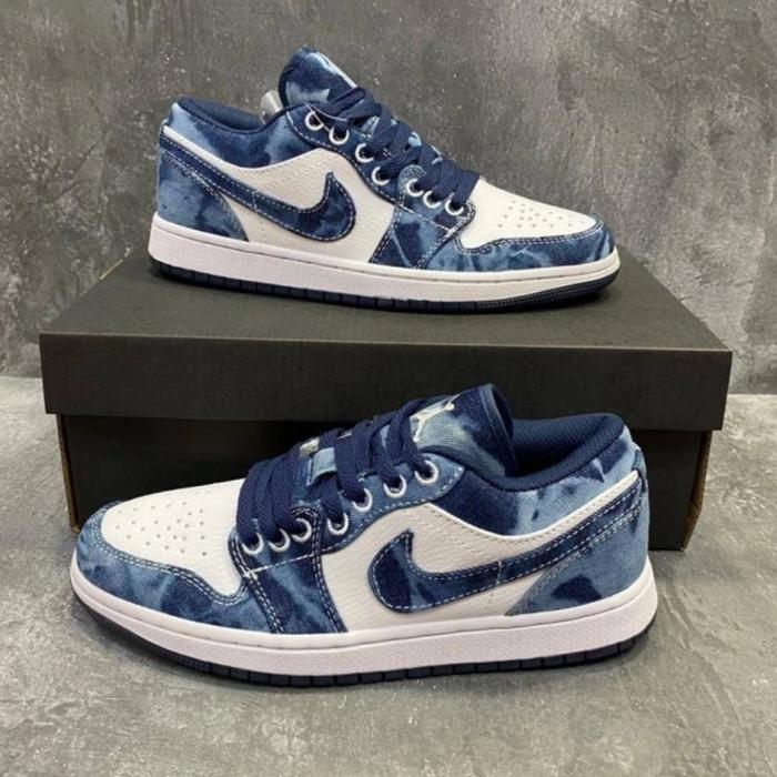 SEPATU SNEAKERS NIKE AJ LOW DENIM BLUE ORIGINAL VIETNAM BNIB