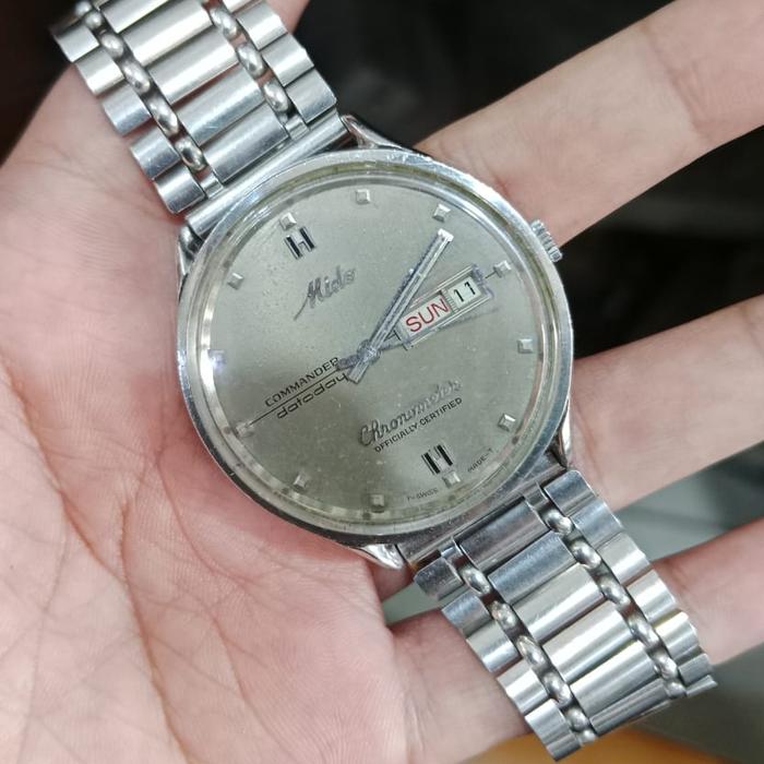 mido chronometer original bekas swiss