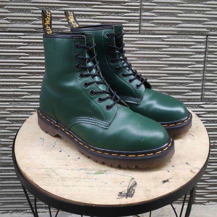 Dr. Martens 1460 Vintage VTG Green Smooth MIE Solovair Docmart Dr.Martens
