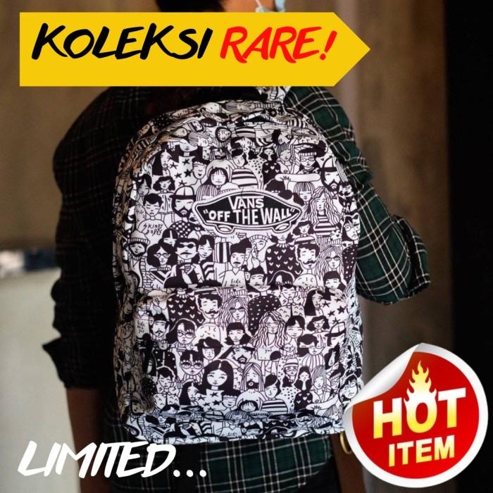 Backpack Vans Faces White | Tas Vans | Tas Sekolah | Tas Punggung | Branded | Limited