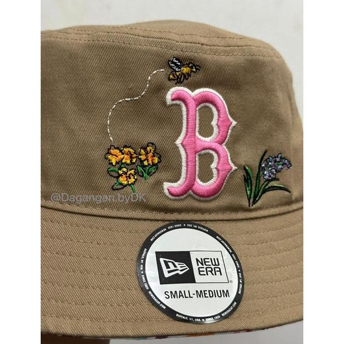Topi Bucket Hat New Era Floral Watercolor Boston Original 100% (New)