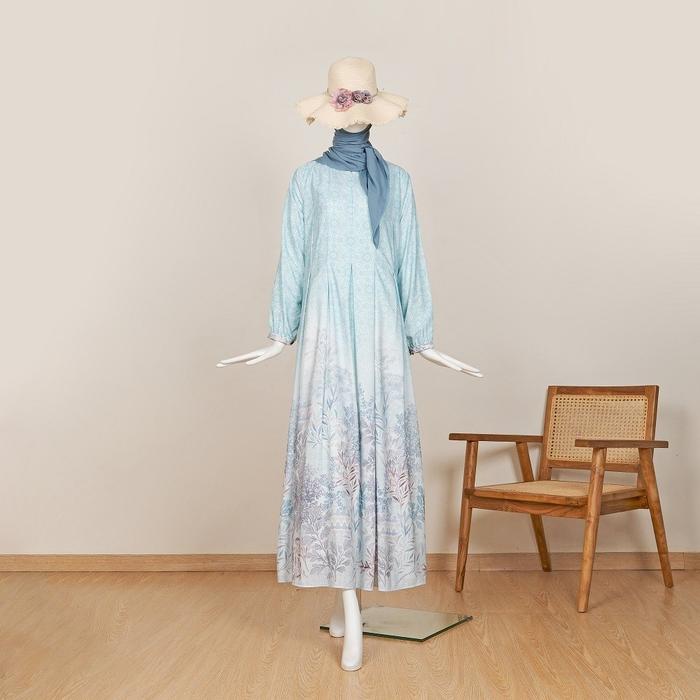 Baju Gamis Lebaran Terbaru Dress Muslim Syari Wanita Baju Gamis Acara Pesta Kondangan Pernikahan Lam