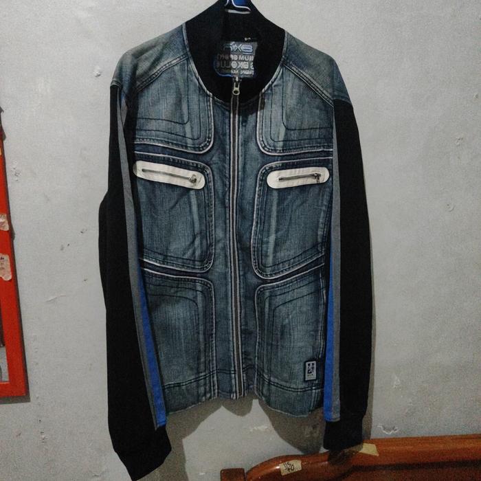 Jaket casual racing exr denim