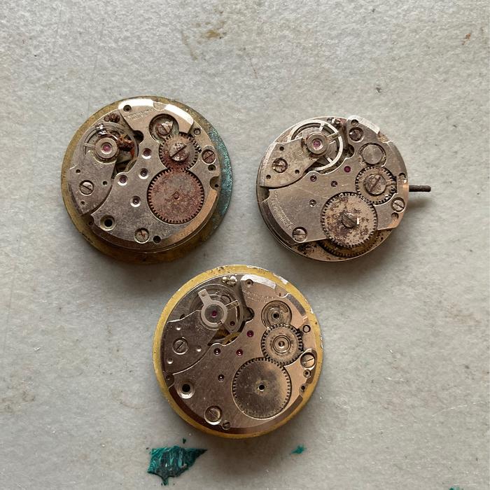 Borongan Mesin Jam Tangan Hanson Manual Winding Vintage Jadul (3 Buah)