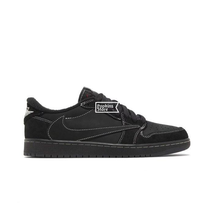 Air Jordan 1 low TV Full Black Sneakers Pria