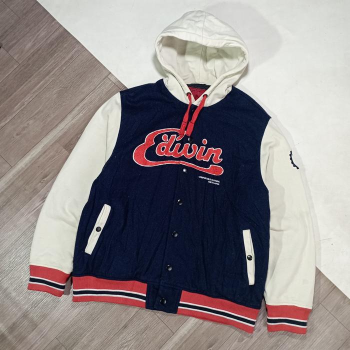 Jacket Varsity hoodie vtg EDWIN bekas preloved