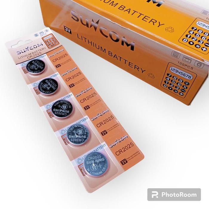 BATRE/BATERAI CMOS SUNCOM CR 2025 / CR2025 BATERAI SUNCOM 3V PER PCS