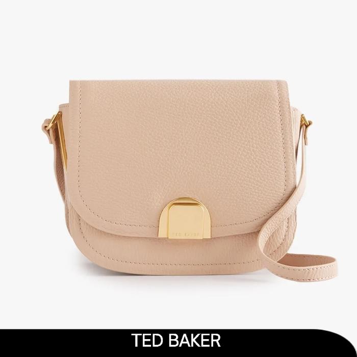 TED BAKER IMILDA Satchel Crossbody Bag With Lock Detail - Taupe Tas Ransel Dengan Tali Selempang Adj