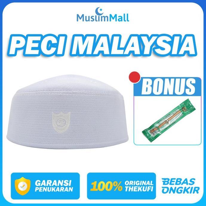 Peci Malaysia Putih Polos Songkok Kopiah Putih Super Original The Kufi