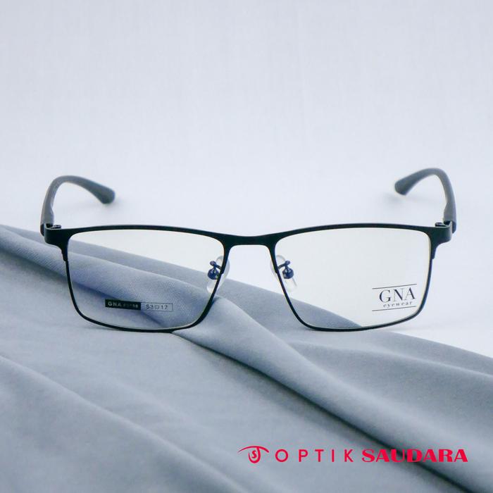 Optik Saudara - Frame Gna - Kacamata Pria Bahan Metal Model Kotak Kekinian F GNA F3158 C1 53