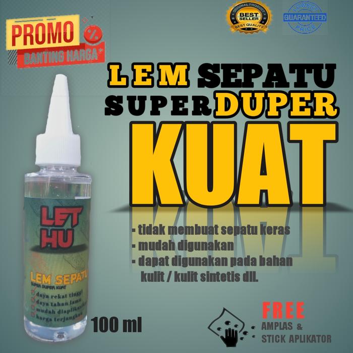 lem sepatu super duper kuat lem bening transparan/ snacker/kulit/kulit sintetis