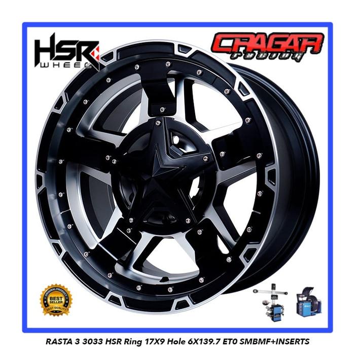 Velg Offroad HSR RASTA3 R17 Untuk Pajero sport Fortuner Harrier Harthop Prado Everest-HSR RASTA 3