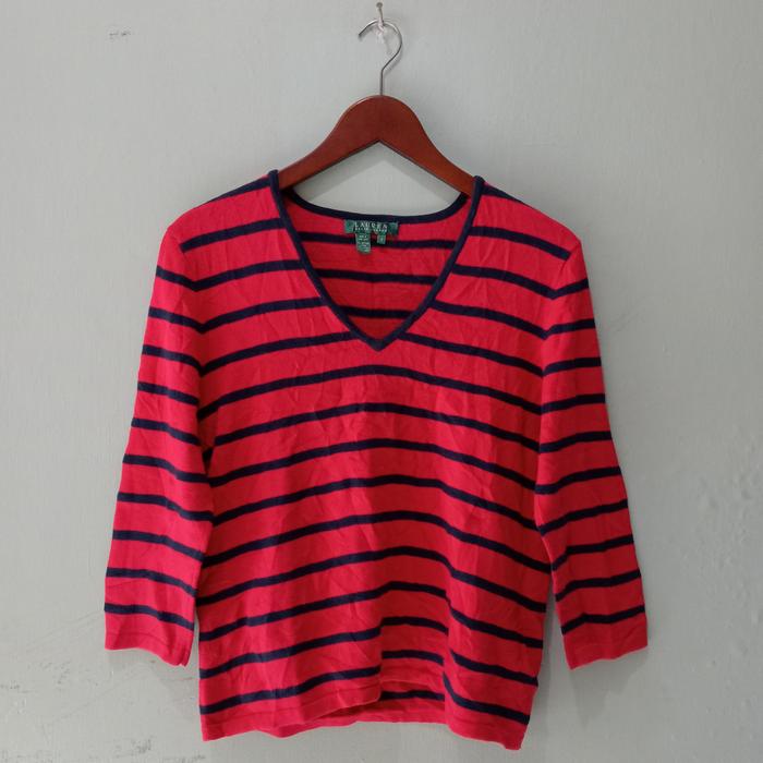 Lauren Ralph Lauren Striped Red Knitwear