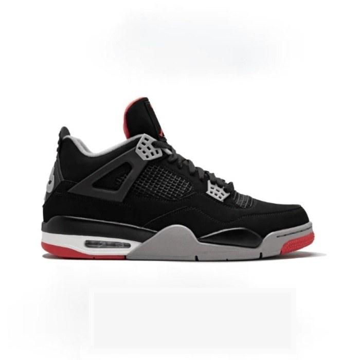 Air Jordan 4 Retro Black White Red Original BNIB