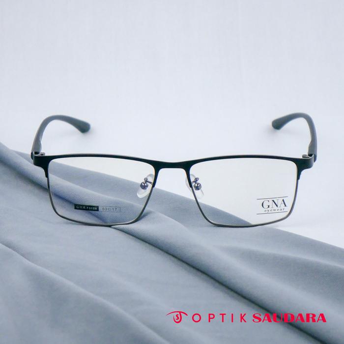 Optik Saudara - Frame Gna - Kacamata Pria Bahan Metal Model Kotak Kekinian F GNA F3158 C2 53