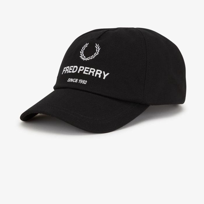 TOPI CAPS FRED PERRY BRANDED BLACK ORIGINAL AUTHENTIC