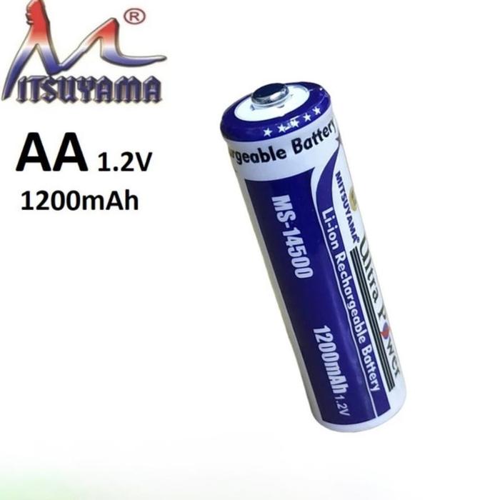 Baterai/Batrai Cas AA (1.2V) Rechargeable AA 1200mAh Mitsuyama MS-14500