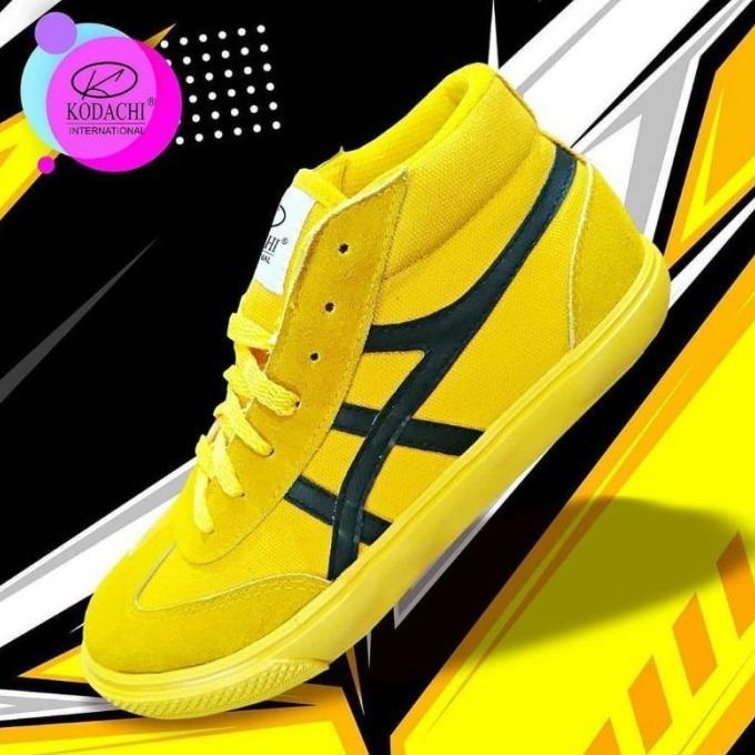 terbaru Sepatu Kodachi Galaxy Kuning Hitam Sneakers Mid Casual Original
