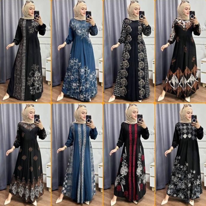 Batik Usman - Gamis Twill Rayon Pekalongan Busui Jumbo