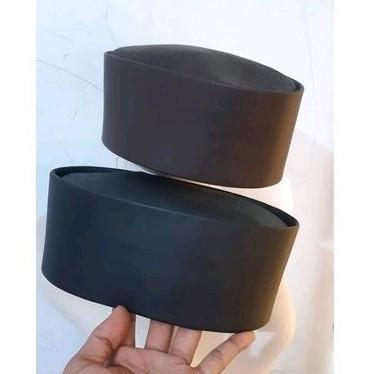 Peci Kopiah Kulit Asli Peci Songkok Warna Hitam Putih Cokelat Merah