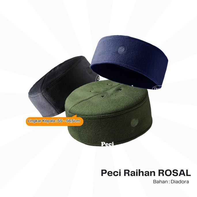 Peci Raihan Rosal - Songkok Kopiah Malaysia Pria Muslim Ikhwan Polos