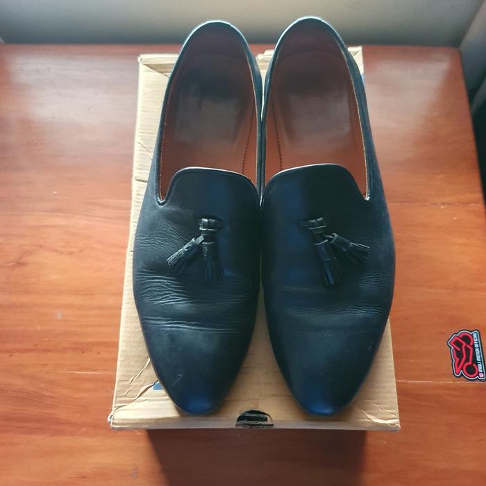 koku ezio classic black penny loafer not fortuna shoes sagara txture slip on slipper sepatu kulit pr