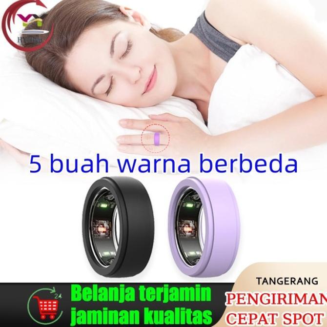 (STR) 5pcs Cincin Tasbih kotak pelindung/Kasus Silikon Smart Ring Anti Air Pengingat Sholat