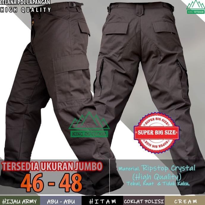 Celana Tactical Pdl Jumbo (46-48) Ripstop Tornado Warna Coklat Polisi Original Best Seller