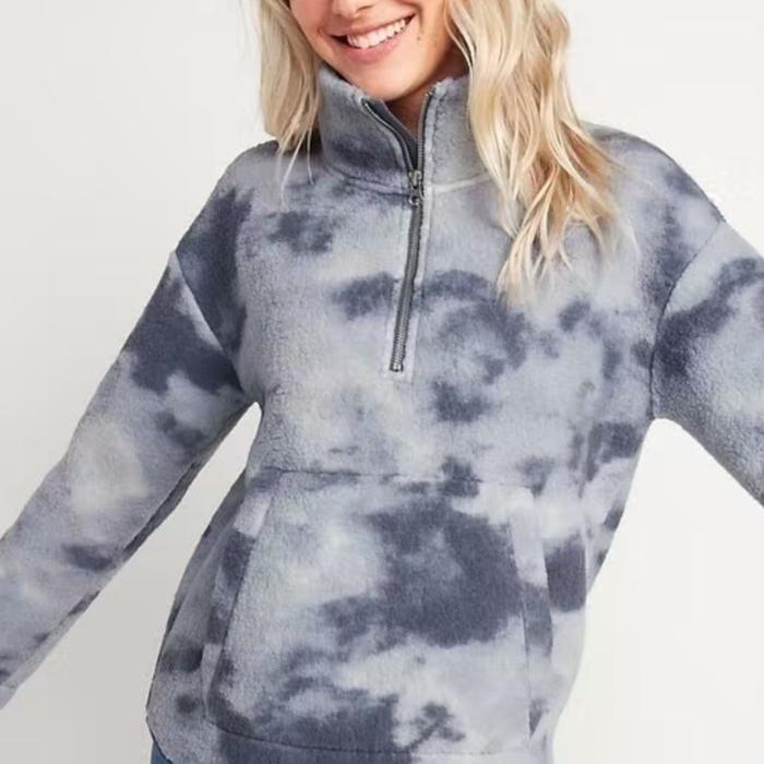 OLD NAVY SHERPA HALF ZIP SWEATSHIRT