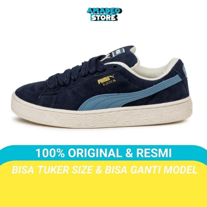 Puma Suede XL Club Navy Blue Horizon Original / sneakers pria